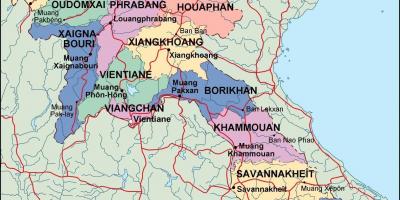 Лаос улс төрийн газрын зураг
