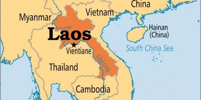 Лаос улс дахь дэлхийн газрын зураг нь